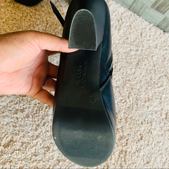 Dominique Nicole Leather Chunky Heel Boots - Picture 8 of 8